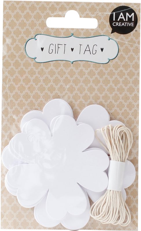 I AM CREATIVE Geschenkanh&auml;nger 4088.38 Blume, 20 St&uuml;ck