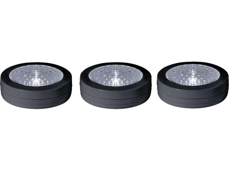 SCHOENENBERGER Funktionslicht LED 85.35723 schwarz, selbstklebend 3 St&uuml;ck