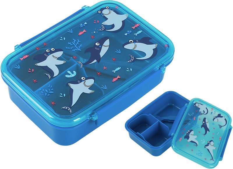 I-DRINK Lunch Box mit L&ouml;ffel + Gabel ID2015 Shark