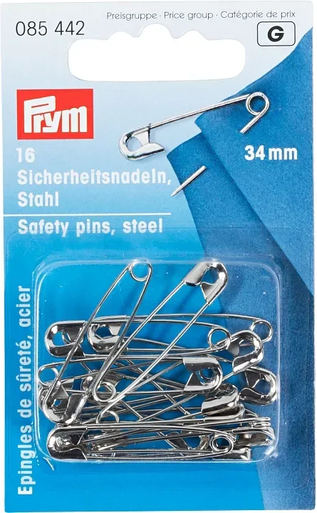 Prym Sicherheitsnadeln Stahl, silber