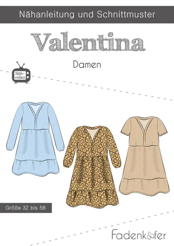 Fadenk&auml;fer Schnittmuster Kleid Valentina
