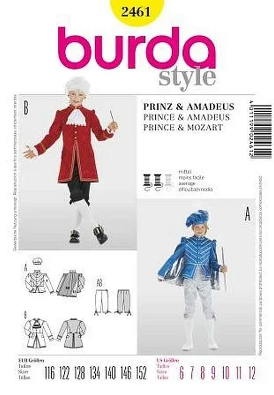 Burda Schnittmuster Prinz Amadeus