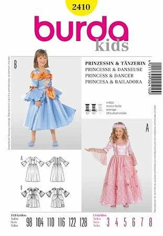 Burda Schnittmuster Prinzessin T&auml;nzerin