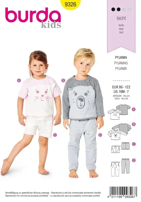 Burda Schnittmuster Pyjama