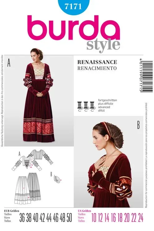 Burda Schnittmuster Renaissancekleid