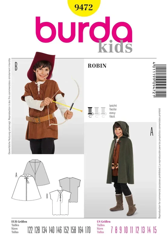 Burda Schnittmuster Robin Hood