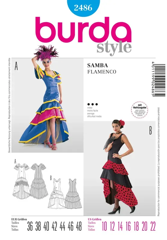 Burda Schnittmuster Samba Flamenco