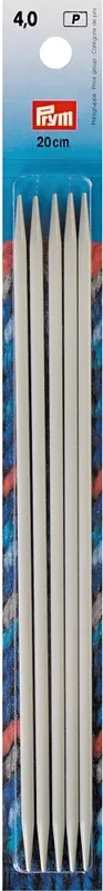 Prym Strumpfstricknadeln, grau 4 mm x 20 cm, Karte 5 St&uuml;ck