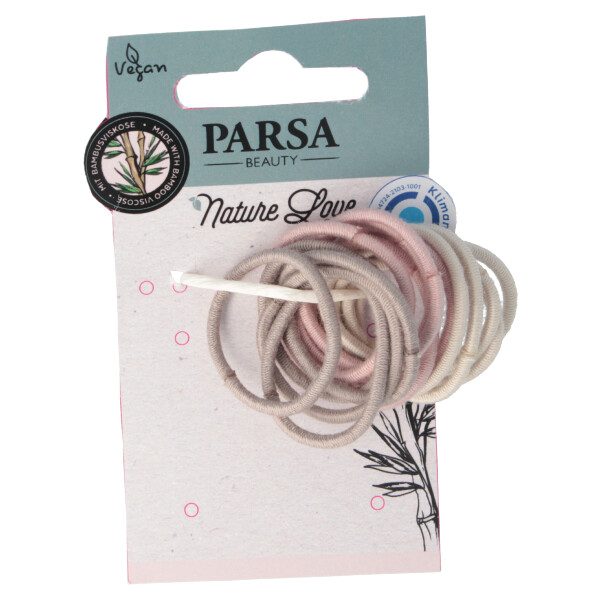 Parsa Nature Love Haargummi, mehrfarbig 3.00 cm, 15 Stk., Bambus-Viskose