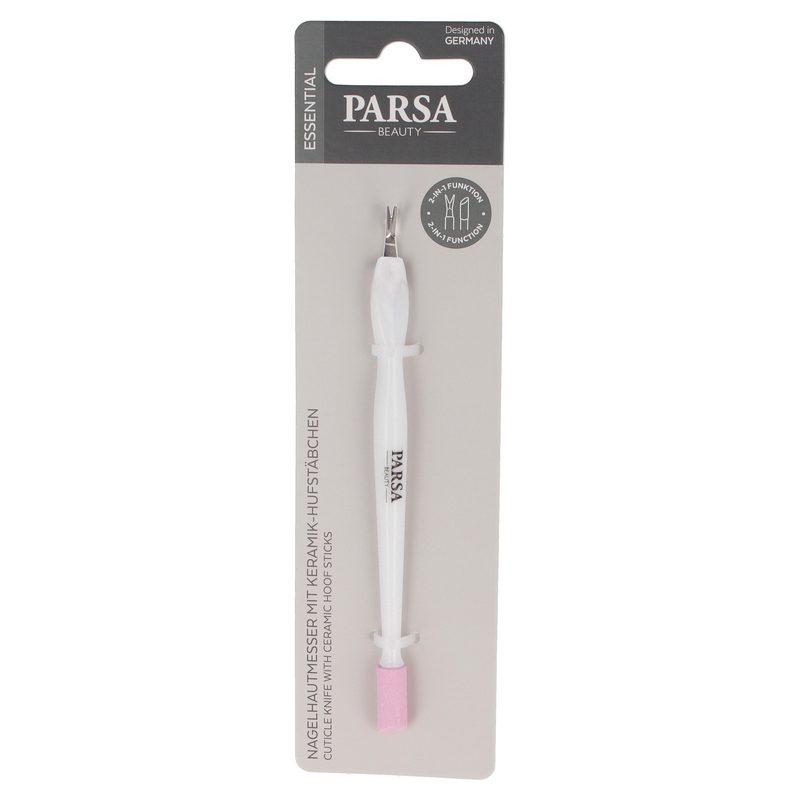 Parsa Nagelhautmesser mit Keramik-Hufst&auml;bchen, weiss