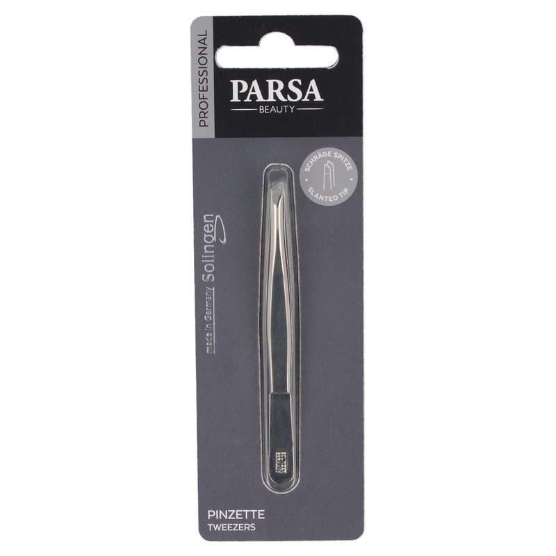 Parsa Profi Pinzette Solingen, schr&auml;g, silber
