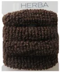 Herba Haarbinder frott&eacute;e, braun, 4 Stk., &Oslash; 4 cm
