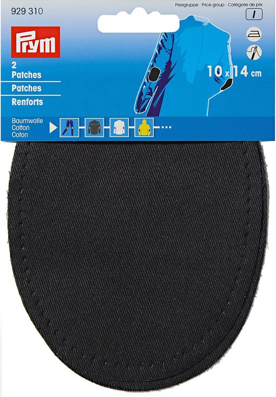 Prym Patches CO, schwarz Karte 2 Stk., aufb&uuml;gelbar