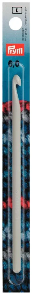 Prym H&auml;kelnadel ohne Griff, grau 6.00 mm, 14 cm, Beutel, Kunststoff