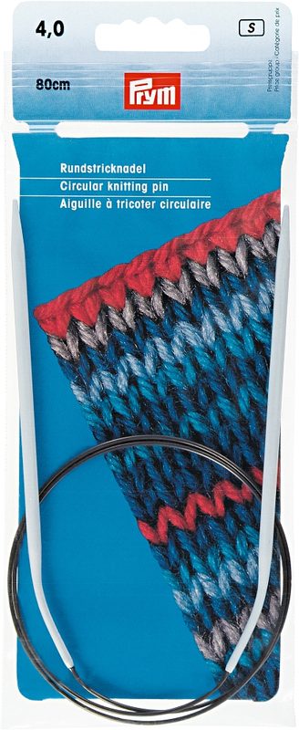 Prym Rundstricknadel Alu, grau 4.00 mm, 80 cm, Beutel