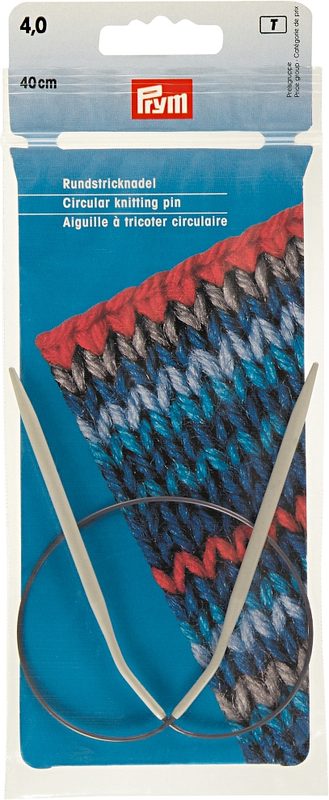 Prym Rundstricknadel Alu, grau 4.00 mm, 4.000 cm, Beutel