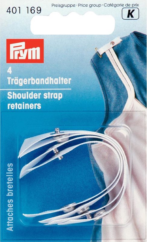 Prym Tr&auml;gerbandhalter, weiss Karte 4 Stk.