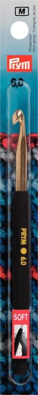 Prym H&auml;kelnadel Softgriff, silber 6.00 mm, 14 cm, Karte, Aluminium