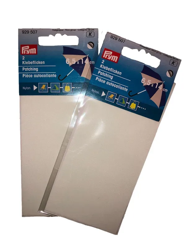 Prym Nylon-Flicken, weiss 2 x 6.5 x 14 cm, Karte, selbstklebend, 100 % PA