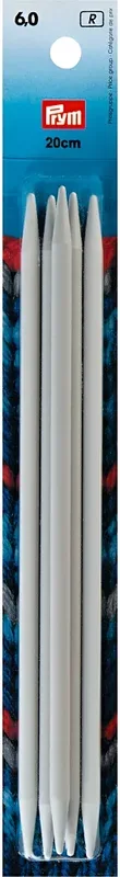 Prym Strumpfstricknadeln, grau 6.00 mm, 20 cm, Kunststoff