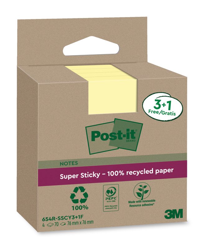 Post-It - Haftnotizen, 76x76mm, Gelb