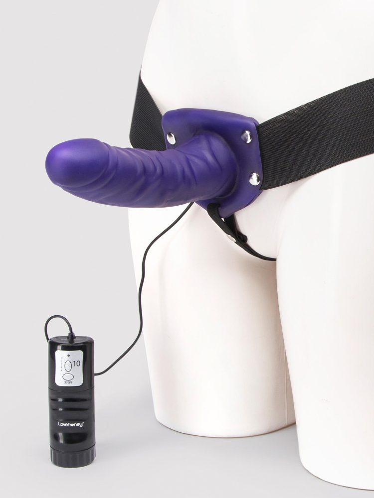 Lovehoney Perfect Partner 10 Function Vibrating Strap-On 6 Inch (Purple), Violett - Amorana