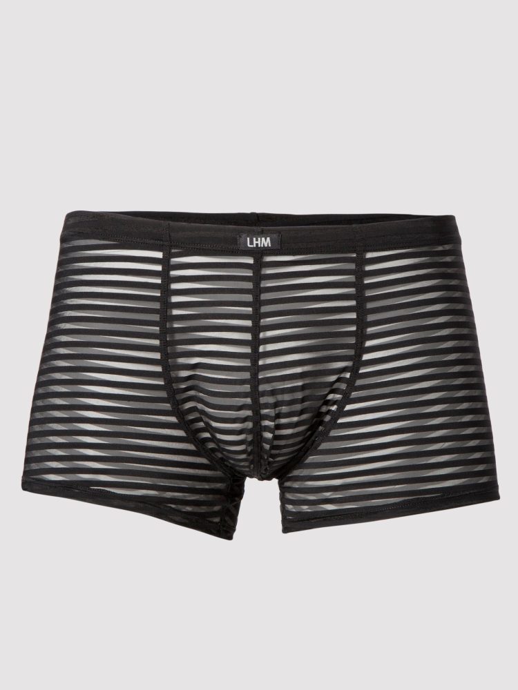 LHM Stripe Mesh Boxer Shorts (Black L / XL), L/XL - Amorana