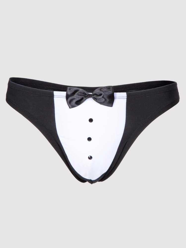 LHM Tuxedo Men's Thong (Black S / M), S / M - Amorana