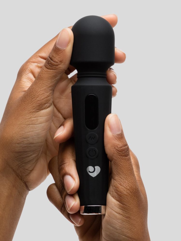 Lovehoney Power Play Rechargeable Mini Wand Vibrator (Black), Schwarz - Amorana