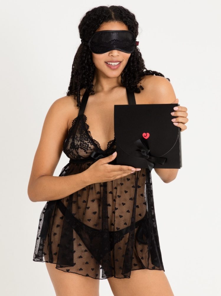 Lovehoney Black Babydoll Gift Set (Black One size), Schwarz - One Size - Amorana