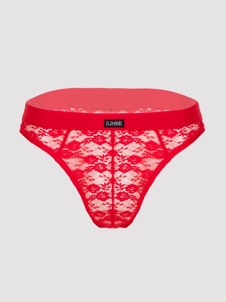 LHM Red Lace Thong (Red XXL), Rot - XXL - Amorana