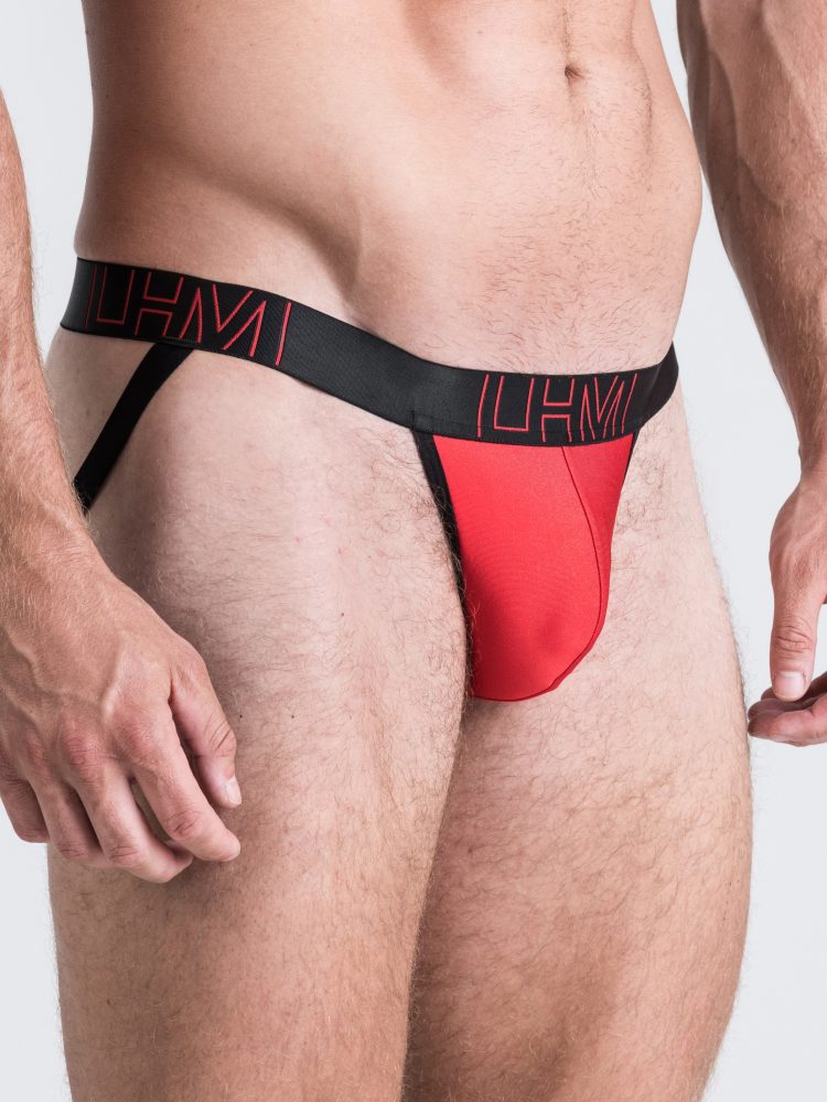 LHM Red Shiny Microfibre Jockstrap (Red S / M), Rot - S / M - Amorana