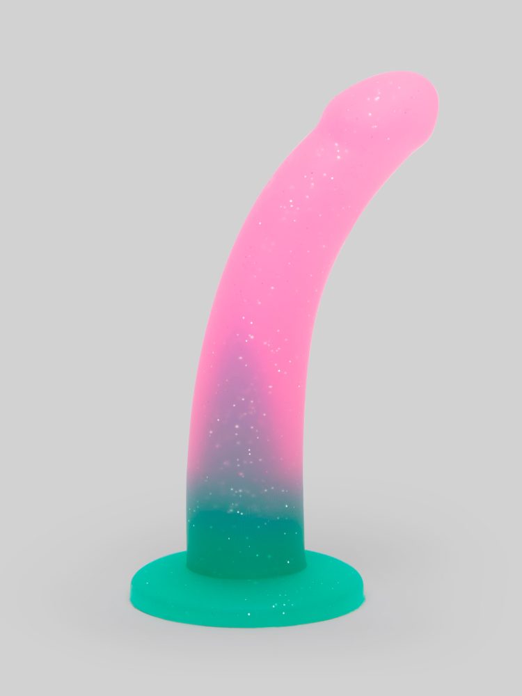 Lovehoney Glitter Silicone Dildo 6 Inch Pink, Pink - Amorana
