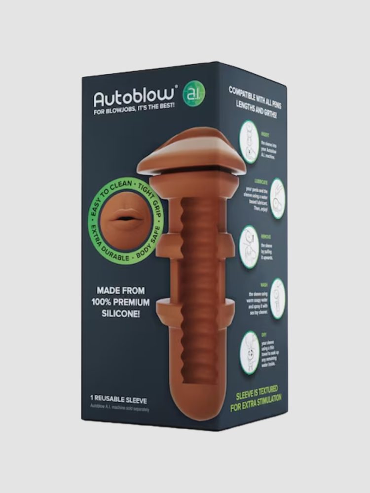 Autoblow A.I. Silicone Mouth Sleeve Brown[Brown], Braun - Amorana