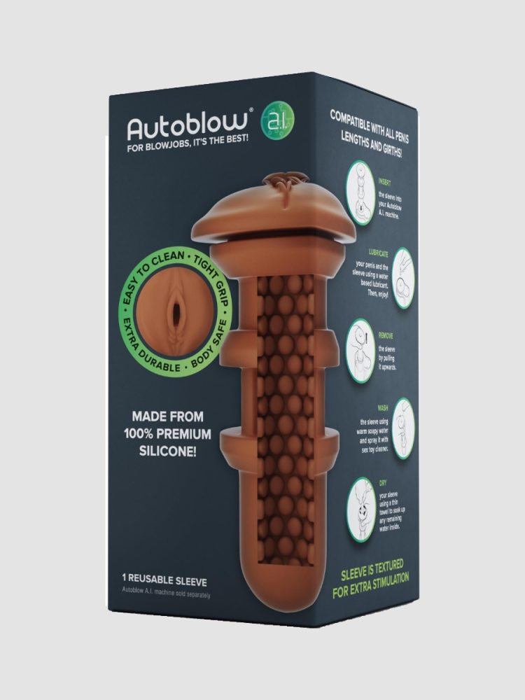 Autoblow A.I. Silicone Vagina Sleeve Brown[Brown], Braun - Amorana