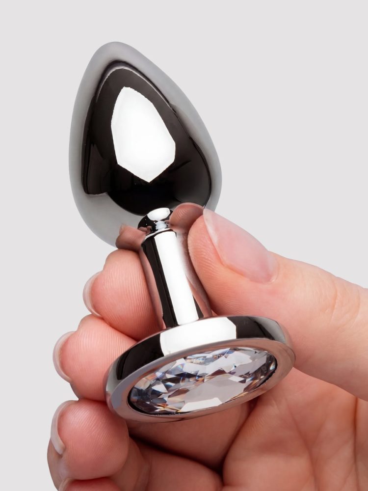 Lovehoney Aluminum Anal Plug Mit Edelsteinbesatz In Silber
