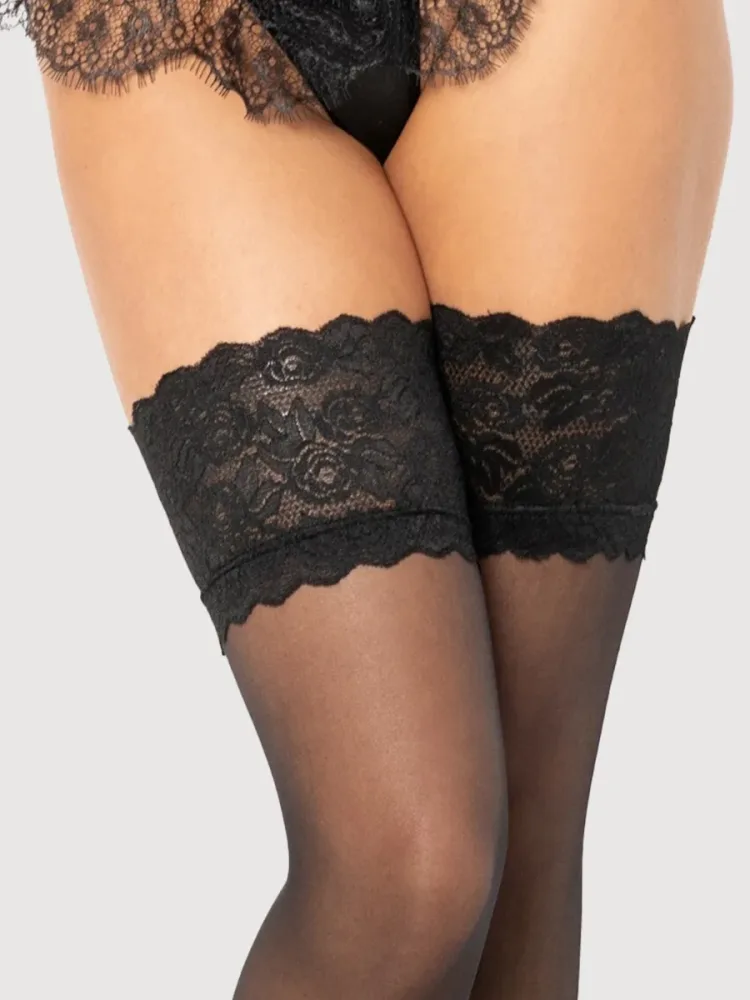 Beauty-Night Catherine Hold-ups[Black-L/XL], L/XL - Amorana