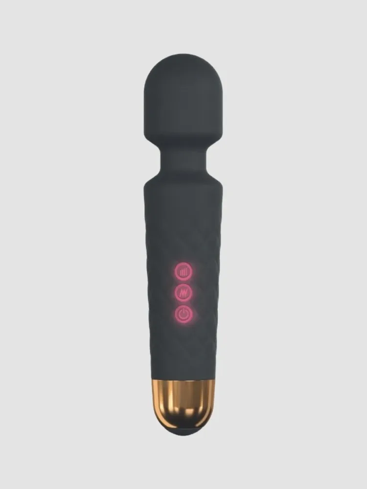 Marc-Dorcel Wanderful Silicone Wand Vibrator[Black], Schwarz - Amorana