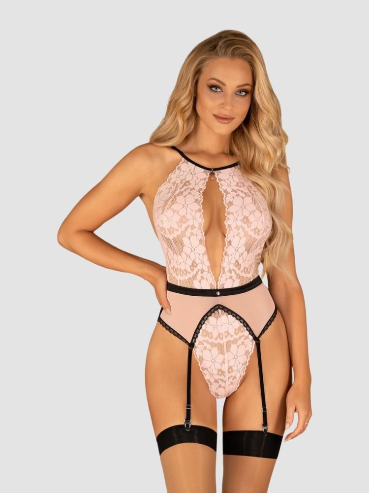 Pink Liline bodysuit - Pink - S/M, S/M - Amorana