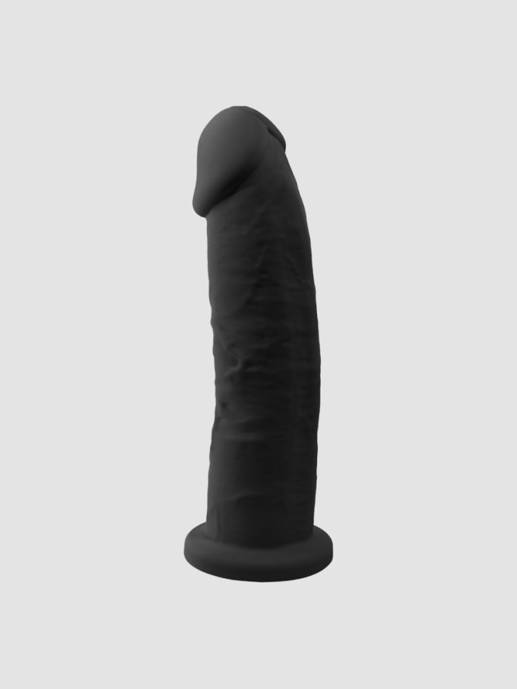 SILEXD Girthy Dual Density Realistic Silicone Dildo 9 inch Black, Schwarz - Amorana