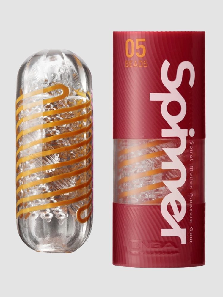 Tenga Spinner 05 Beads Masturbator - Orange - S, Beads  - Amorana
