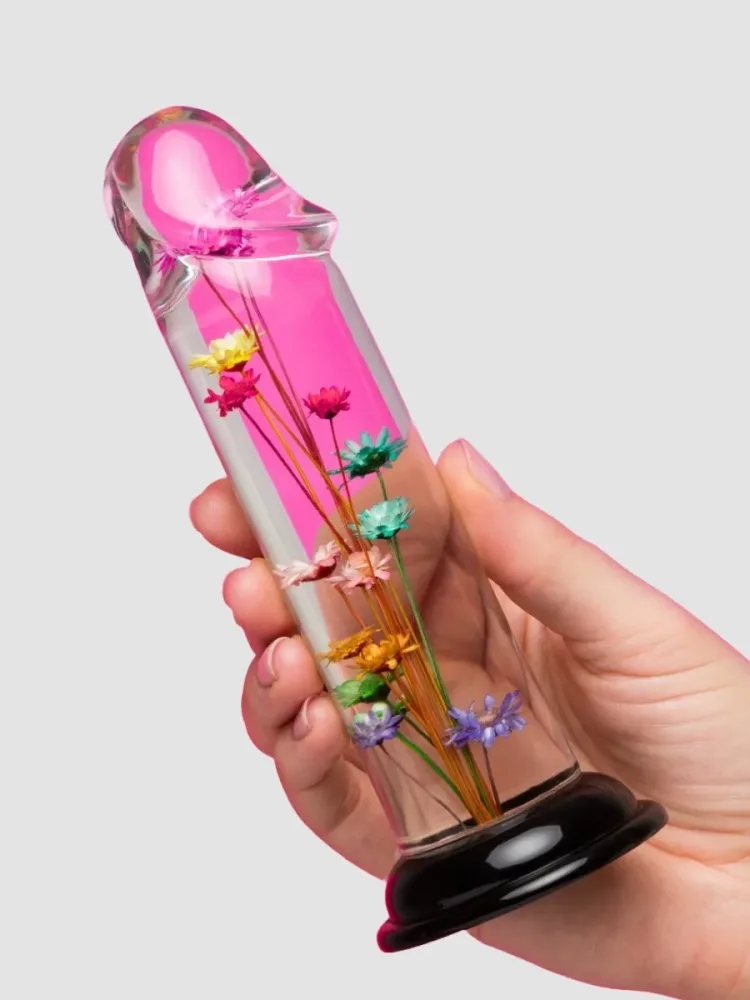 LOVISS Flower Garden Clear Dildo 6 Inch