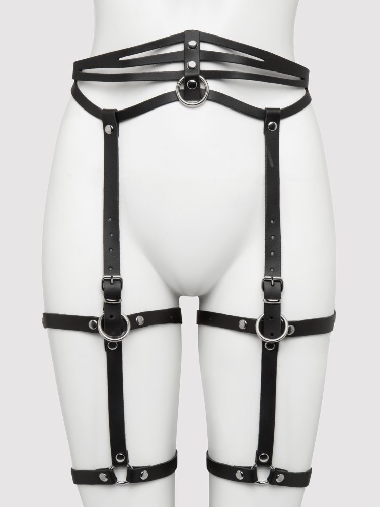 DOMINIX Deluxe Bein-Harness aus Leder