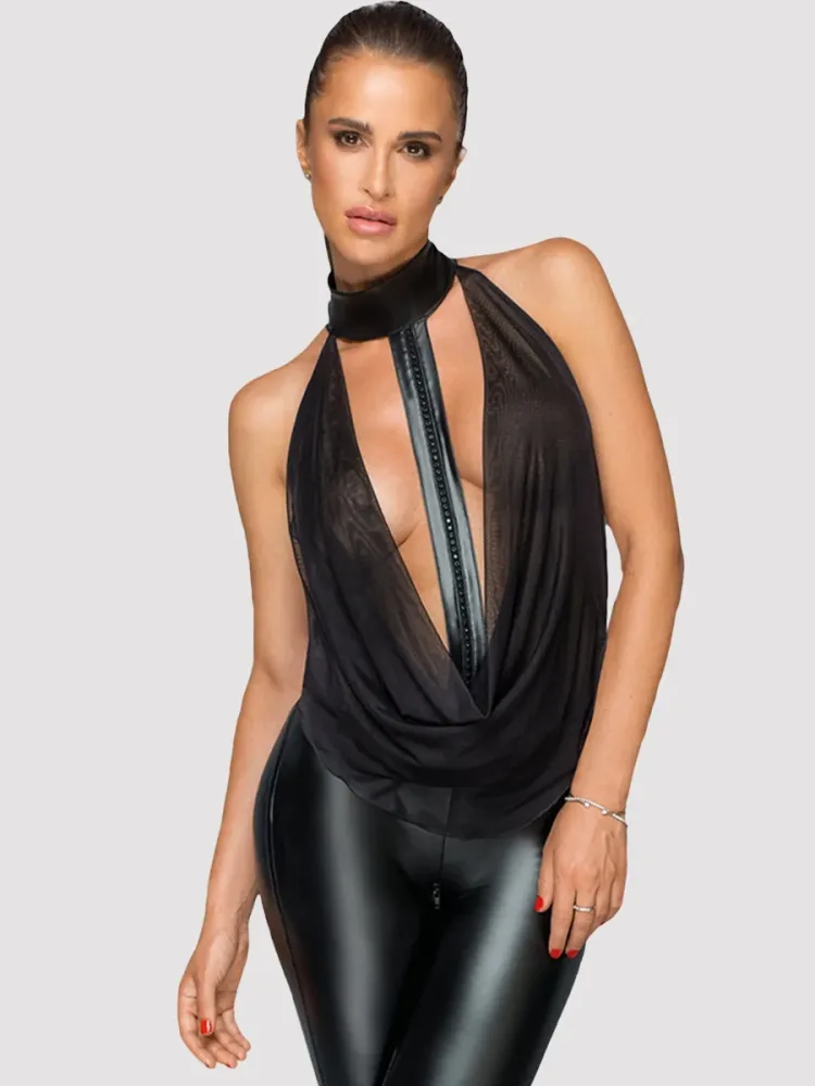 Noir-Handmade Missbehaved F223 Sexy Dresses[L], L - Amorana