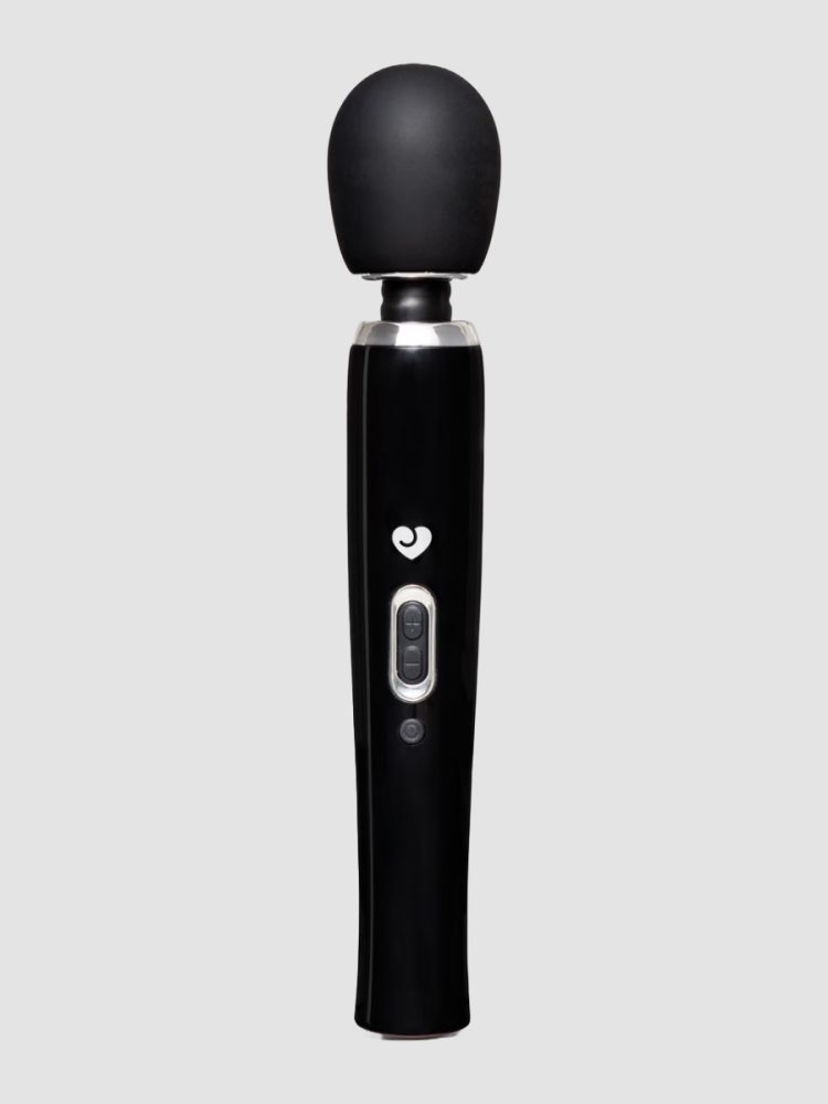 Lovehoney Deluxe Extra Powerful Rechargeable Wand Vibrator 2.0 - Black (Black), Schwarz - Amorana