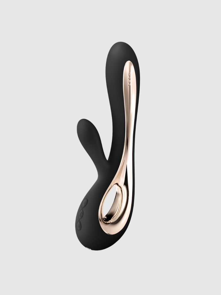 Lelo Insignia Soraya 2 Luxury Rechargeable Rabbit Vibrator (Black), Schwarz - Amorana