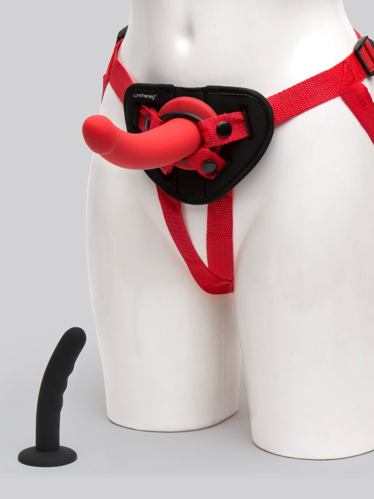 Lovehoney Unisex Strapon-Harness-Set mit 2 Dildos (fortgeschritten)