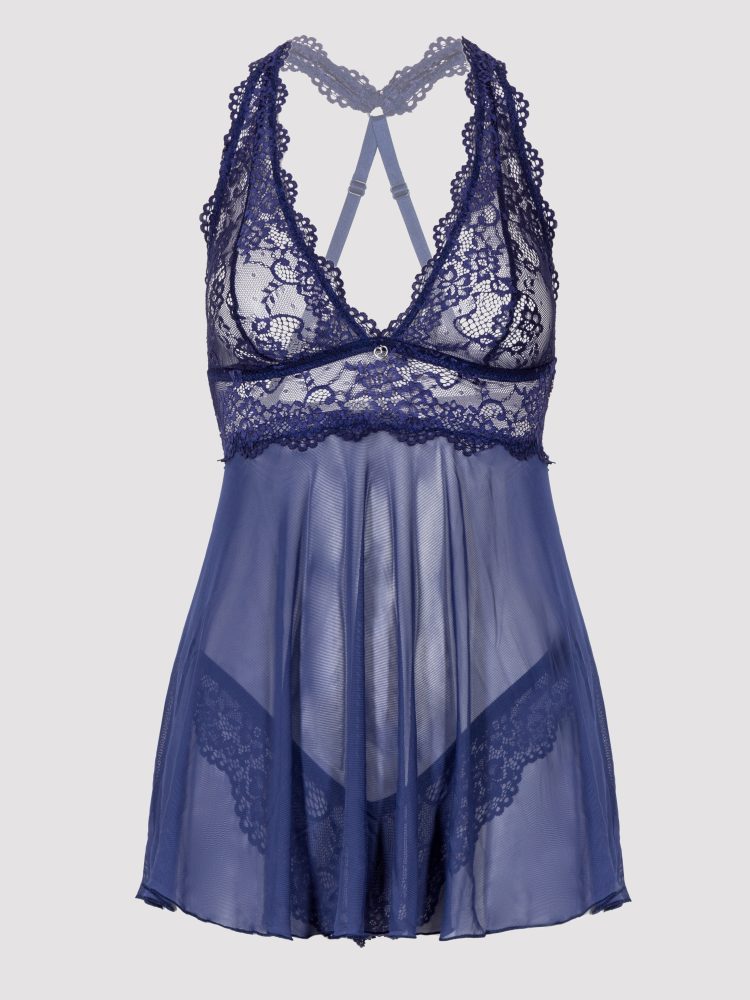 Lovehoney Bombshell Babydoll-Set, Blau - Small - Amorana