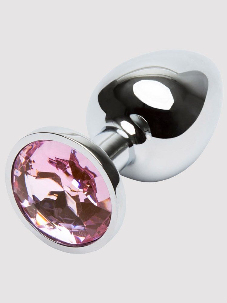 Lovehoney Silver Jewelled Aluminium Butt Plug 2.5 Inch, Pink - Amorana