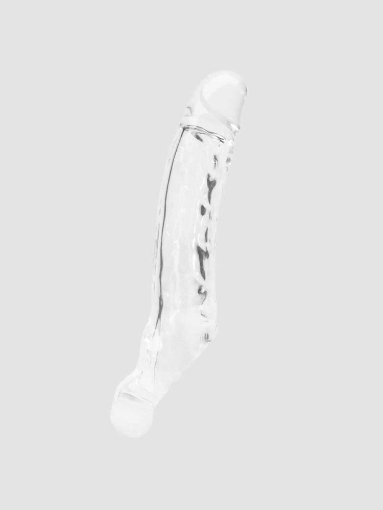 Lovehoney Mega Mighty 3 Extra Inches Penis Extender with Ball Loop Clear (Clear), Transparent - Amorana